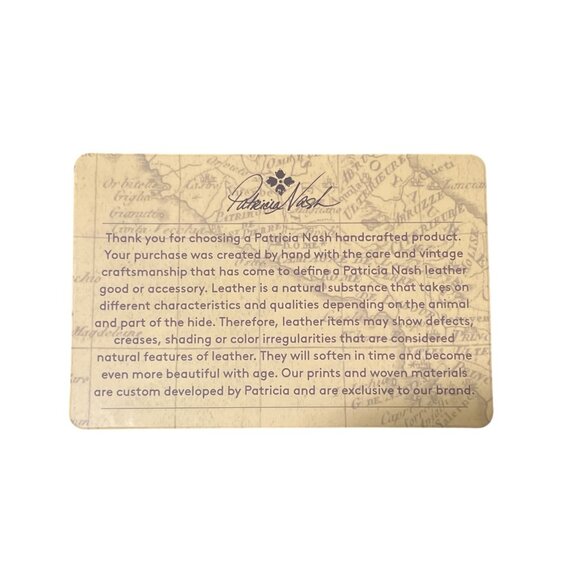 Patricia Nash Crossbody Bag Cassano Herringbone Tweed Buckled Tan Gold Cream - Picture 9 of 10